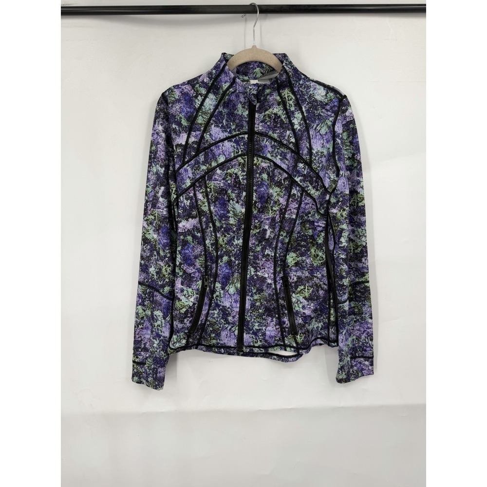 Lululemon Define Jacket Women 10 Luon Full Zip Athletic Athleisure Purple Retro